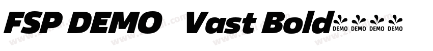 FSP DEMO   Vast Bold字体转换